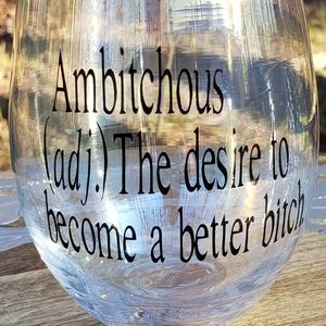 Custom Stemless Wine Glass